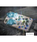 Cubical Ribbon Crystallized Swarovski iPhone 4 Case - Blue