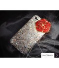 Rose 3D Crystallized Swarovski iPhone 4 Case - White