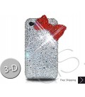 Red Ribbon Bling Swarovski Crystal iPhone 15 Case iPhone 15 Pro and iPhone 15 Pro MAX Case  