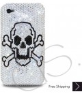 Poison Bling Swarovski Crystal iPhone 14 Case iPhone 14 Pro and iPhone 14 Pro MAX Case - Silver