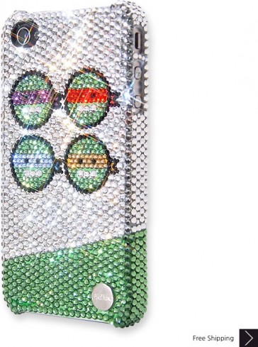 Ninja Peas Bling Swarovski Crystal iPhone 15 Case iPhone 15 Pro and iPhone 15 Pro MAX Case