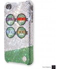 Ninja Peas Bling Swarovski Crystal iPhone 14 Case iPhone 14 Pro and iPhone 14 Pro MAX Case