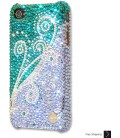 Dancing Green Bling Swarovski Crystal iPhone 14 Case iPhone 14 Pro and iPhone 14 Pro MAX Case
