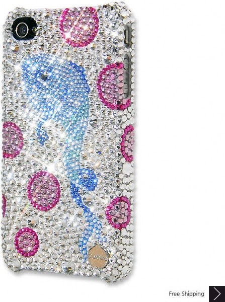 Fish and Bubbles Bling Swarovski Crystal iPhone 15 Case iPhone