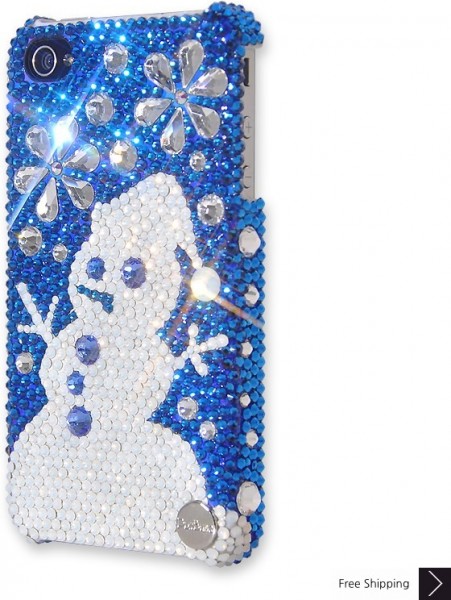 Snowflake Snowman Crystal Phone Case