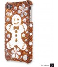 Snowflake Gingerbread Bling Swarovski Crystal iPhone 14 Case iPhone 14 Pro and iPhone 14 Pro MAX Case