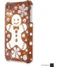 Snowflake Gingerbread Bling Swarovski Crystal iPhone 16 Case iPhone 16 Pro and iPhone 16 Pro MAX Case