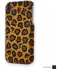 Leopard Print Crystal Phone Case