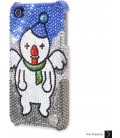 Christmas Angel Snowman Bling Swarovski Crystal iPhone 14 Case iPhone 14 Pro and iPhone 14 Pro MAX Case