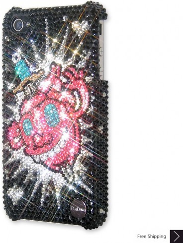 Glowing Hearts Crystal Phone Case