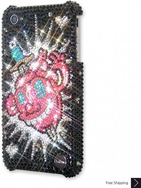 Glowing Hearts Crystal Phone Case