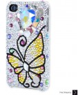 蝶の中心ブリンブリンスワロフ スキー iPhone 15 と iPhone 15 プラスの場合